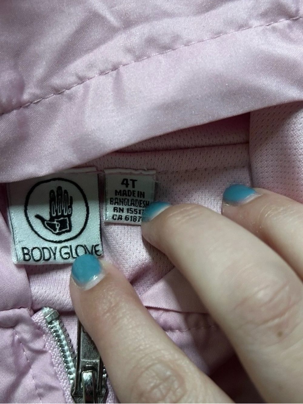 Toddler Girl Body Glove Pink Rain Jacket Water Proof Size 4T - Picture 4 of 4